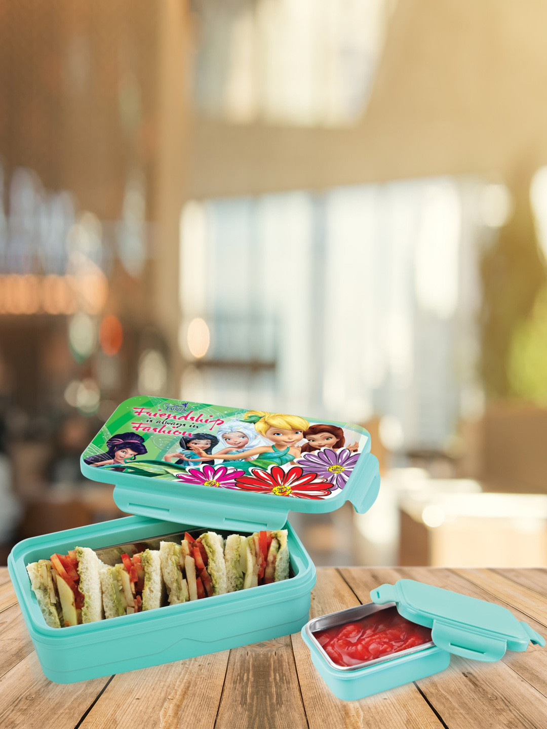 

Cello HI-Lunch Small Deluxe Aqua Marine Fairies Print Insulated Inner Steel Lunch Box 1 L, Green
