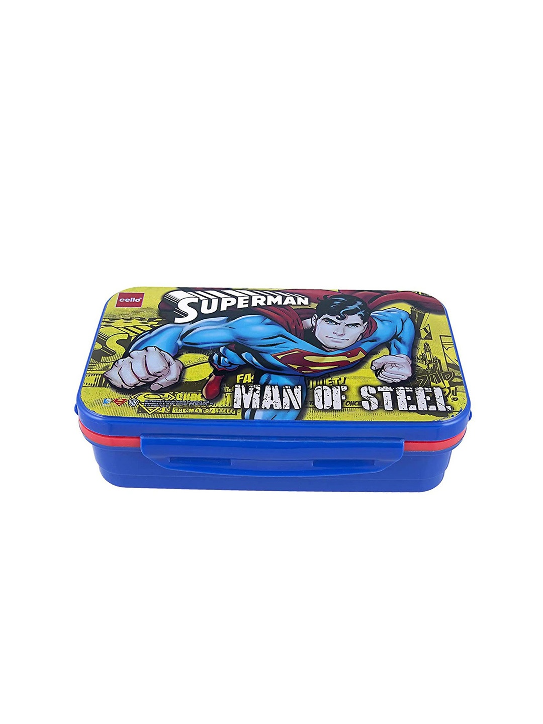 

Cello HI-Lunch Big Deluxe Blue Superman Print Insulated Inner Steel Lunch Box 850 ml
