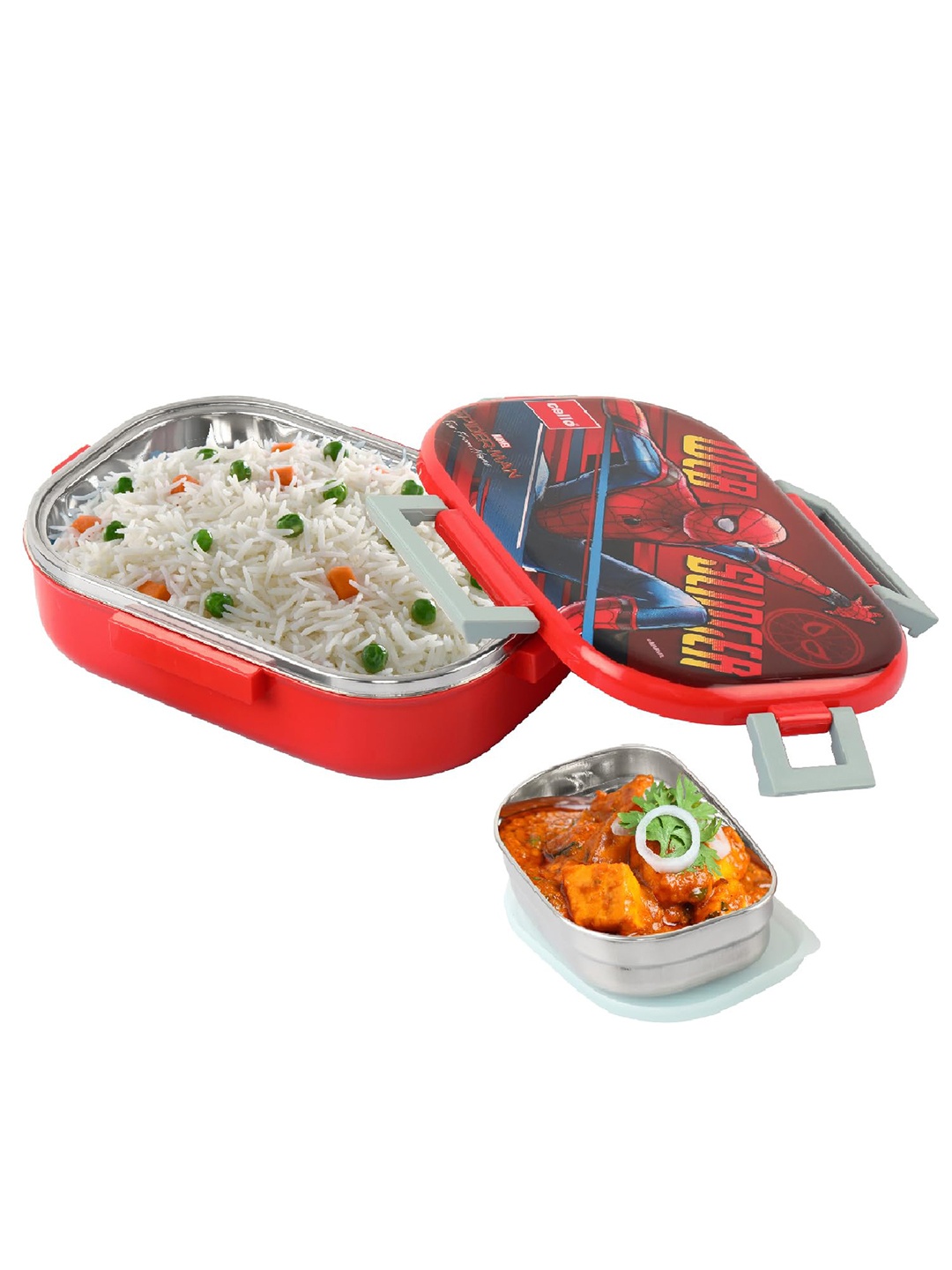 

Cello Feast Deluxe Red Spiderman Print Stainless Steel Lunch Box