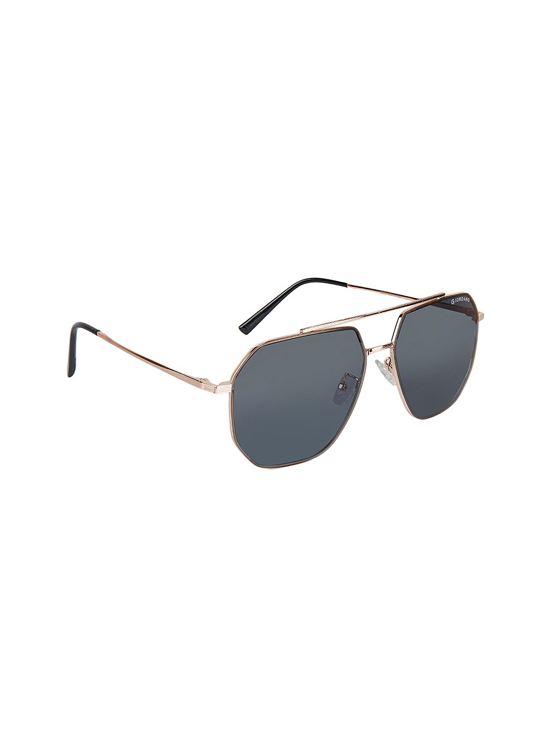 

GIORDANO Polarised And UV Protected Lens Aviator Sunglasses GA90305C01, Gold