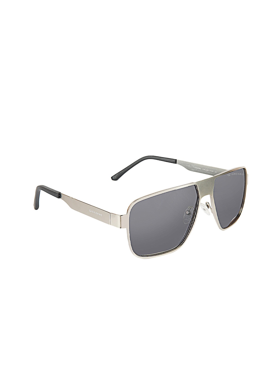 

GIORDANO Polarised And UV Protected Lens Full Rim Square Sunglasses GA90303C03, Silver