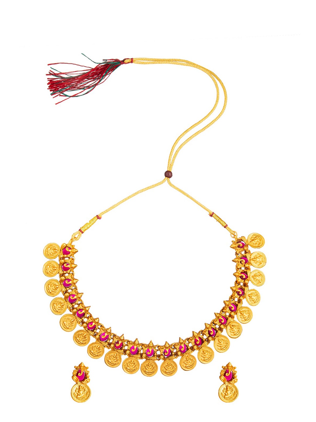 

Shining Jewel Studded Jewellery Set for Women, Yellow