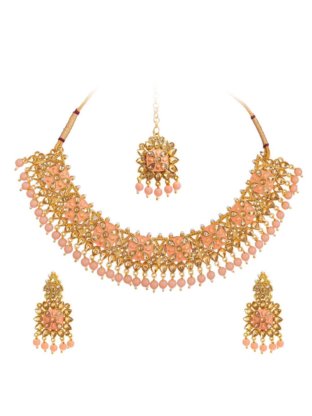 

Shining Jewel Jewellery Set for Women, Yellow