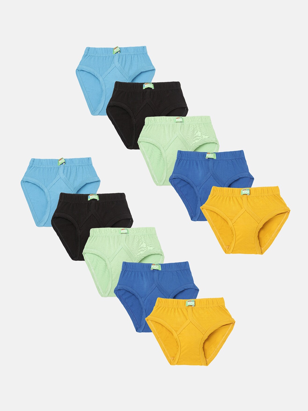 

Lux Cozi Boys Pack Of 10 Assorted Cotton Anti-Odour Basic Briefs