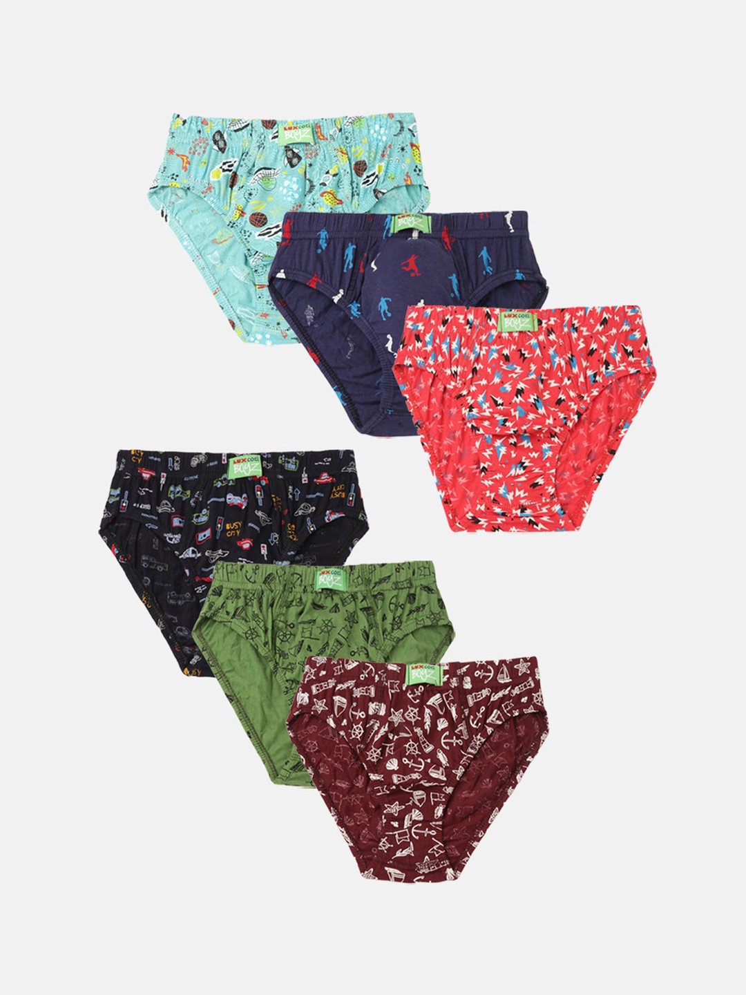 

Lux Cozi Boys Pack Of 10 Assorted Cotton Anti-Odour Basic Briefs