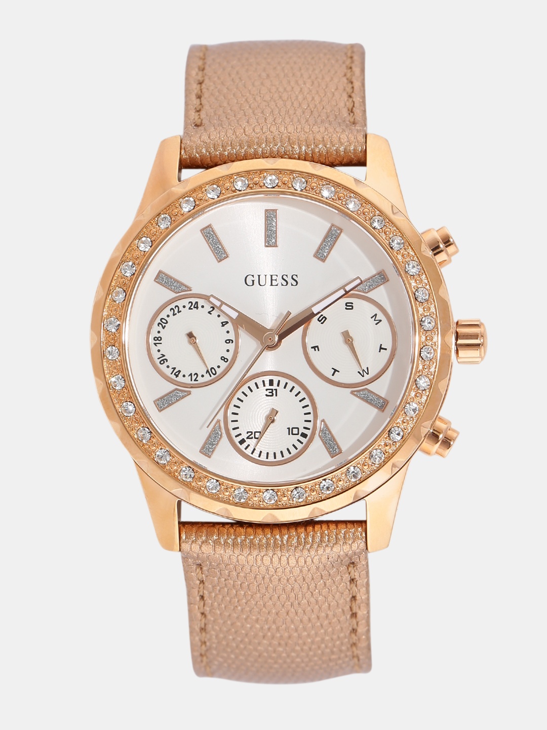 

GUESS Women Off-White Multifunction Watch W0903L3