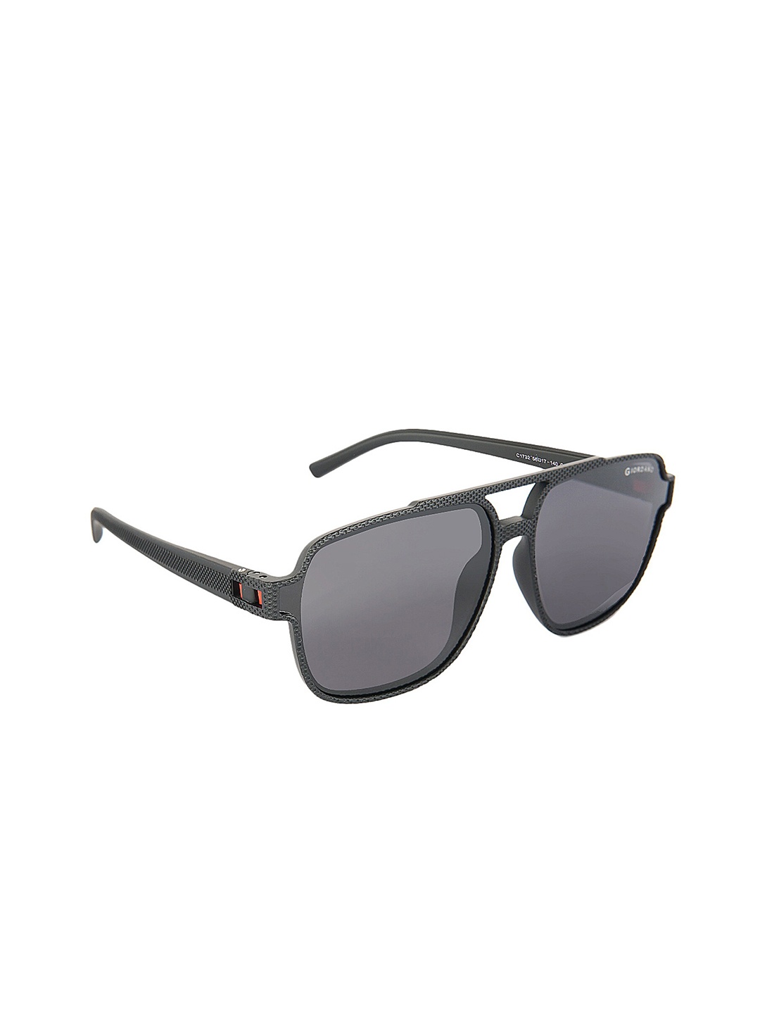 

GIORDANO Men Polarised And UV Protected Lens Full Rim Aviator Sunglasses GA90321C01, Black