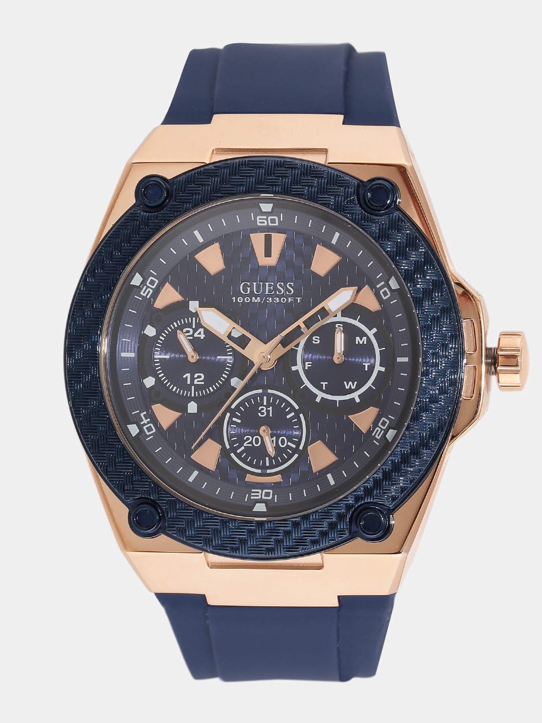 

GUESS Men Navy Blue Multifunction Analogue Watch W1049G2