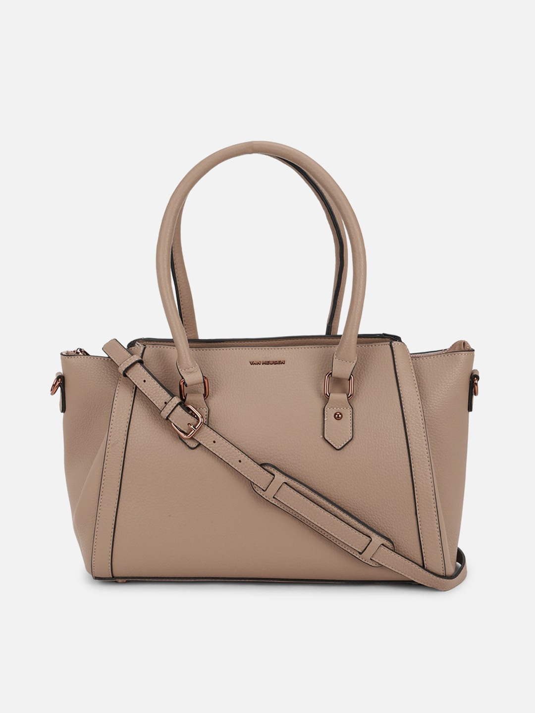 

Van Heusen Woman Textured Structured Shoulder Bag, Beige