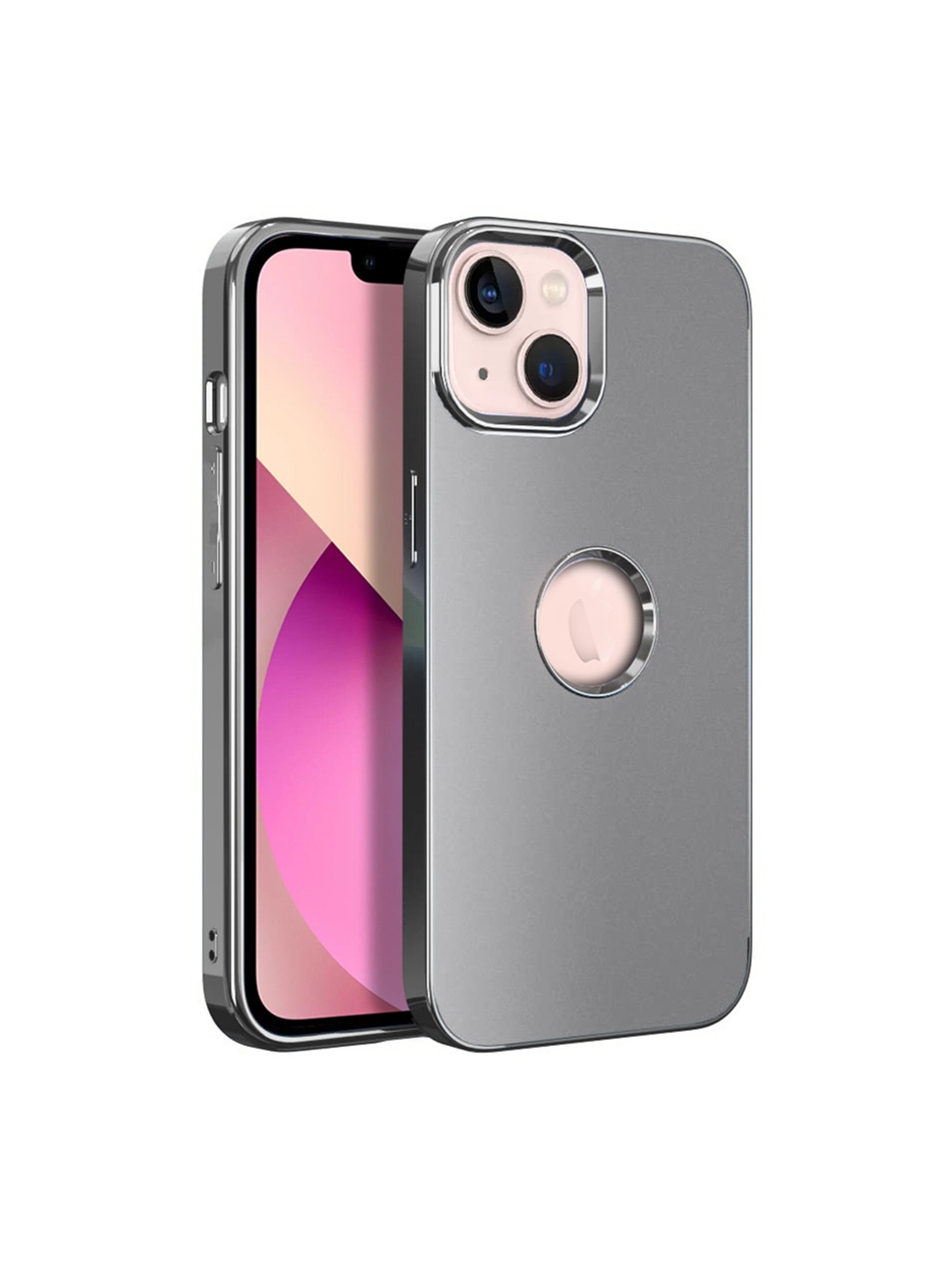 

Karwan iPhone 13 Mobile Back Case With Metal Lense, Grey