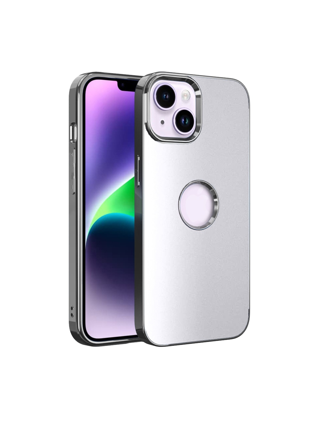 

Karwan Compatible Metal Lens iPhone 14 Back Case, White
