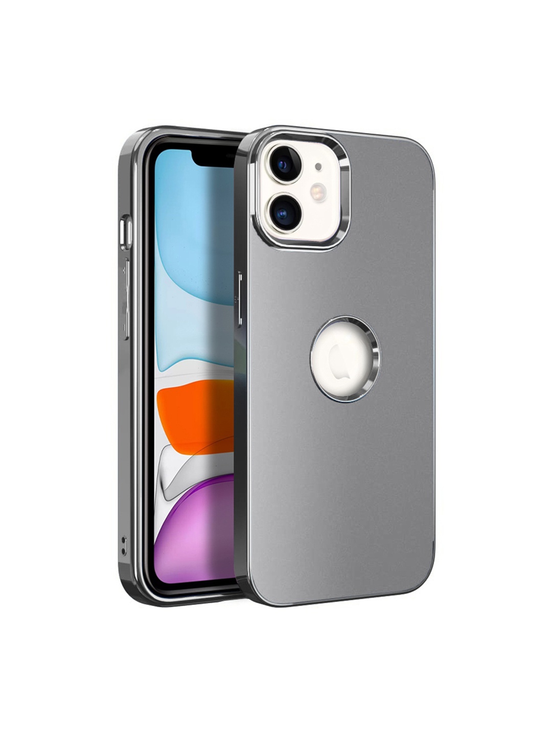 

Karwan Compatible iPhone 11 With Metal Lens Back Case, Grey