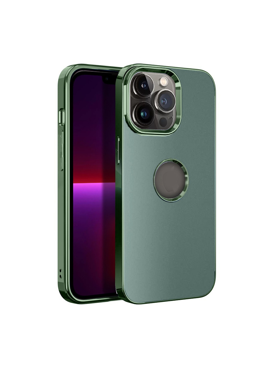 

Karwan iPhone 13 Pro Max Metal Lens Phone Back Cover, Green