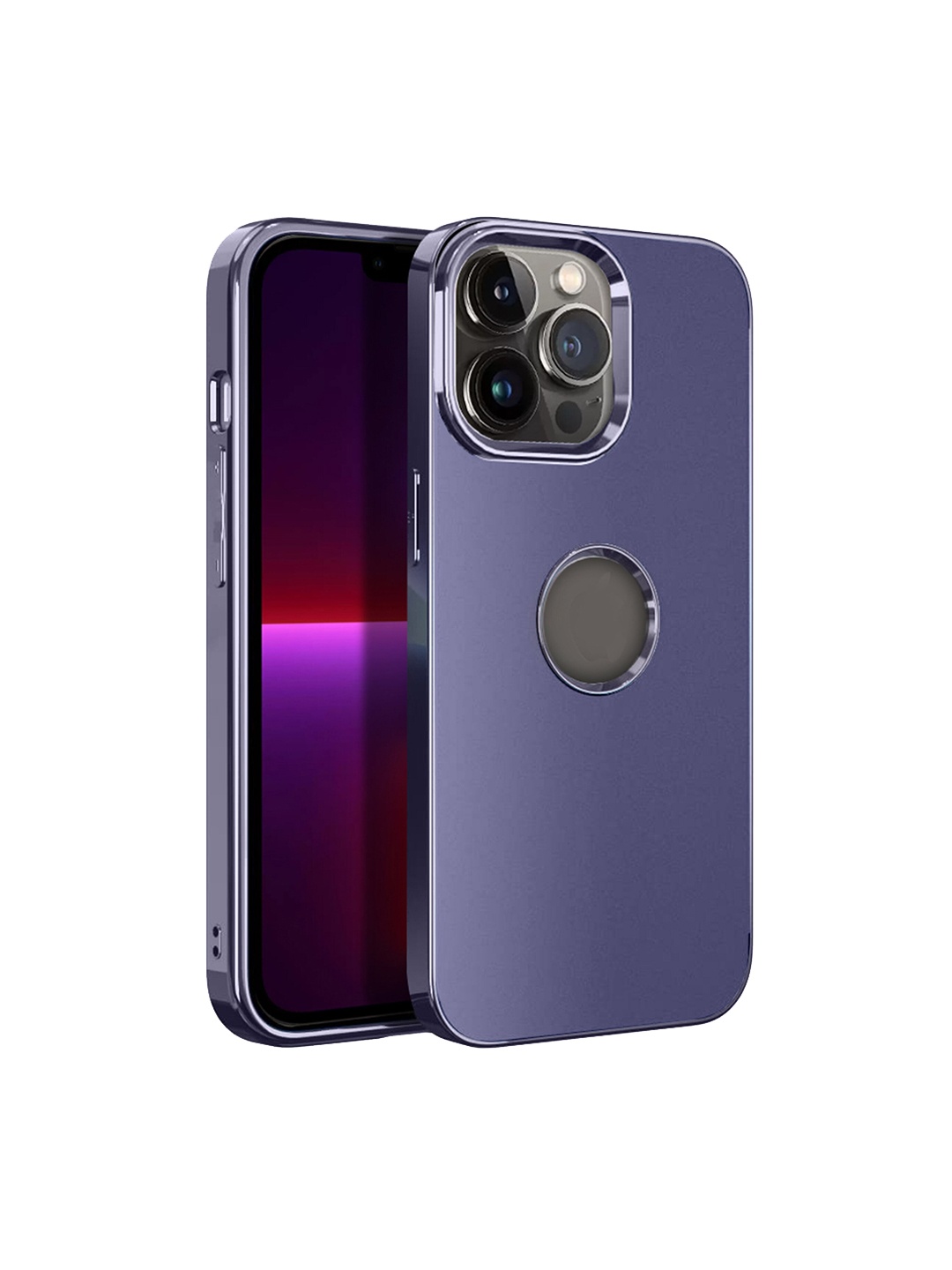 

Karwan Compatible Metal Lens iPhone 13 Pro Back Case, Blue