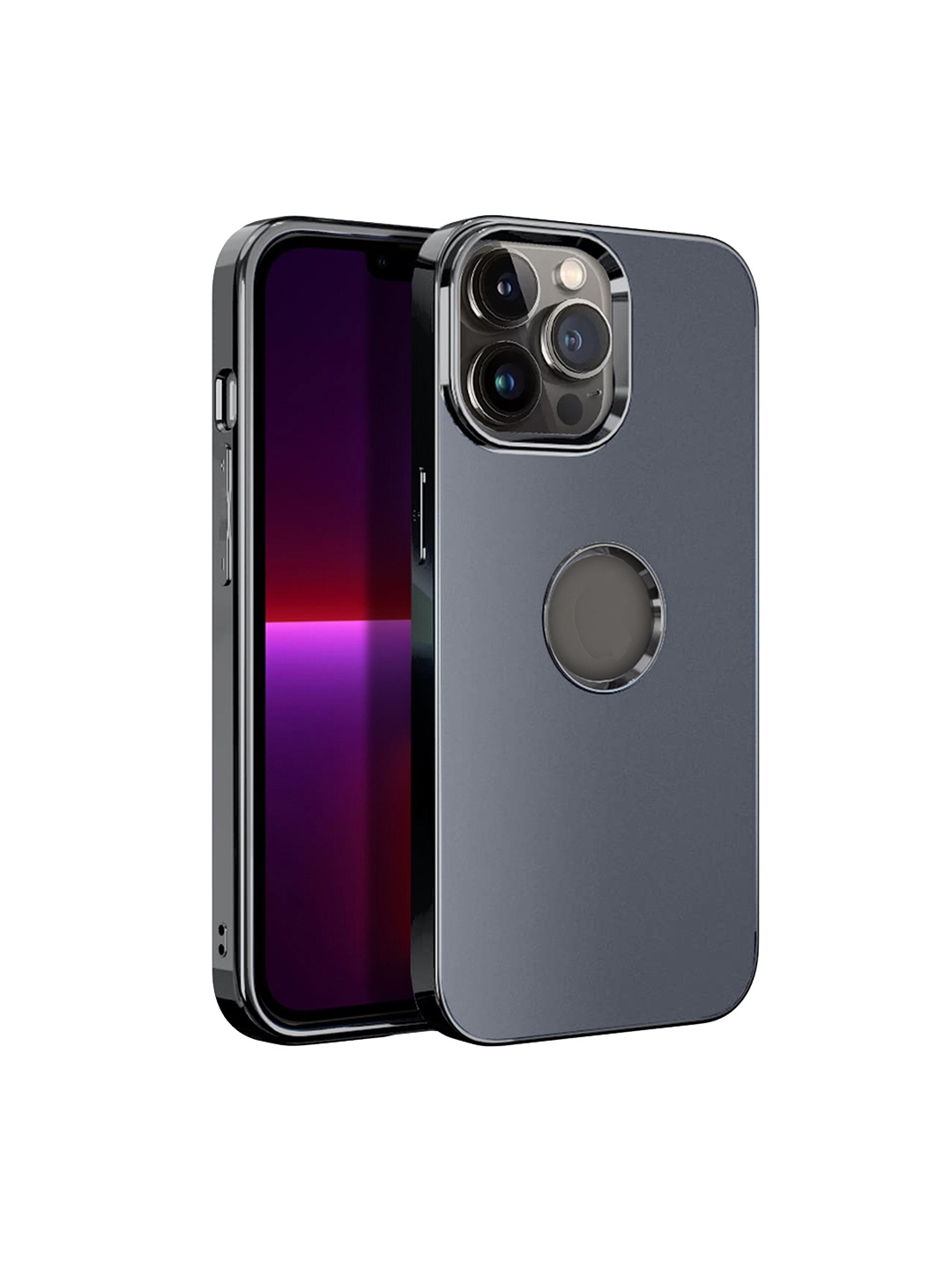 

Karwan iPhone 12 Pro Max Metal Lens Phone Back Case, Black