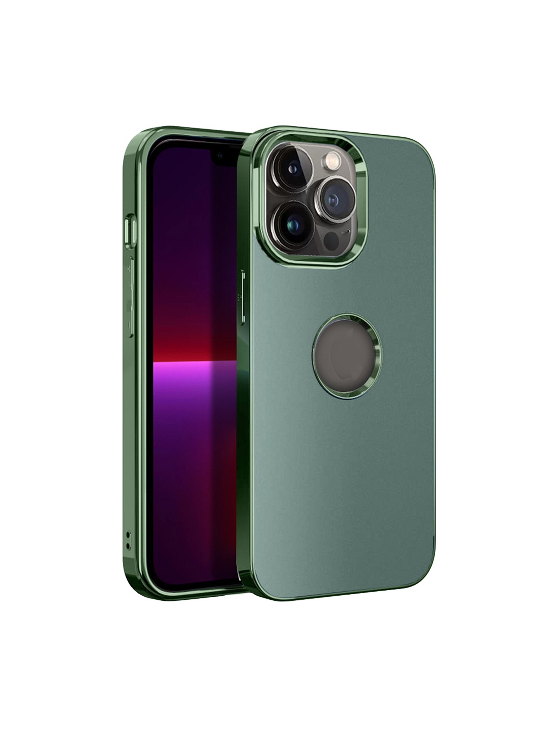 

Karwan Compatible Metal Lens iPhone 12 Pro Max Back Case, Green