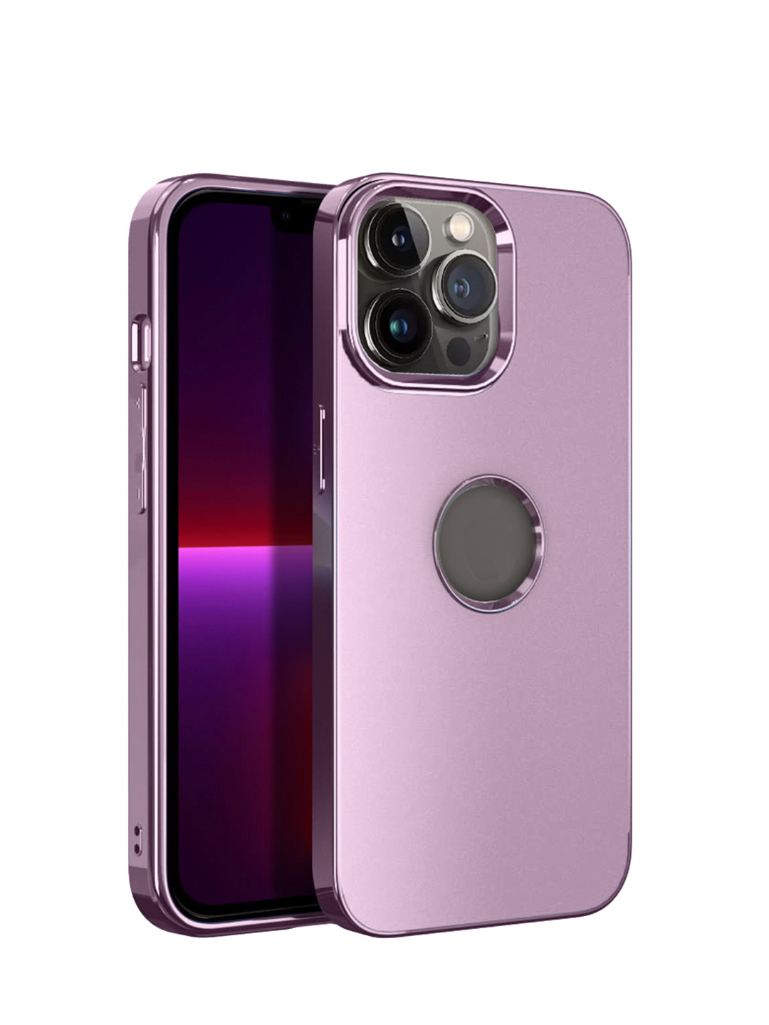 

Karwan iPhone 12 Pro Max Mobile Back Case With Metal Lens, Purple