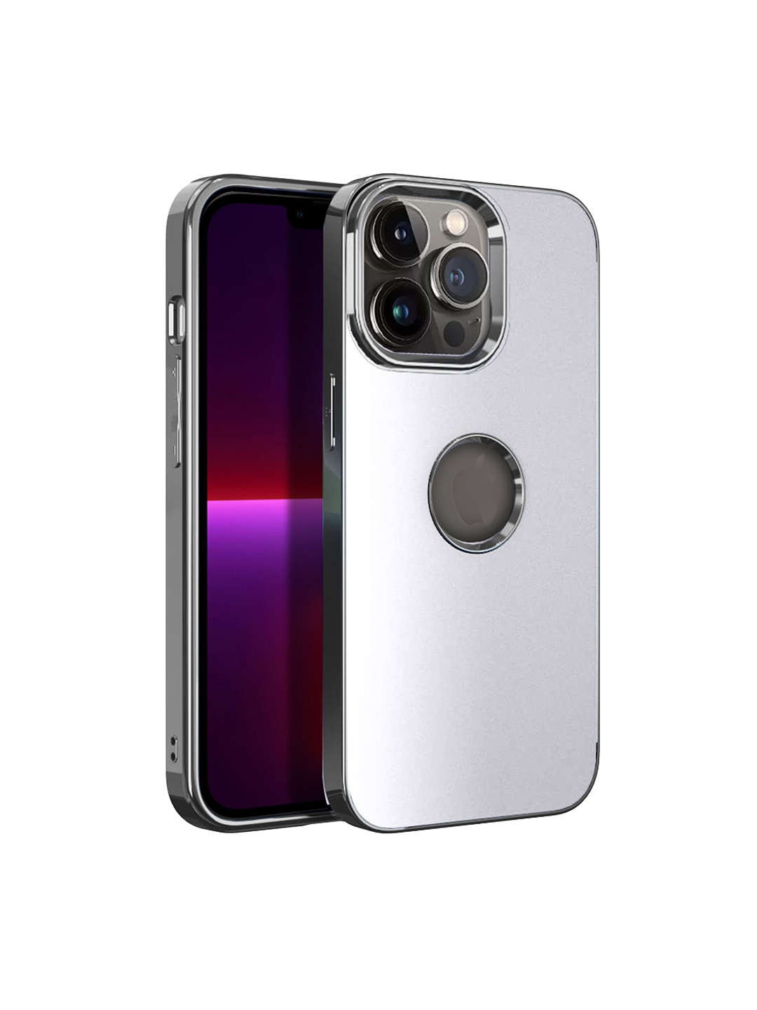 

Karwan iPhone 12 Pro Max Phone Back Case With Metal Lens, White