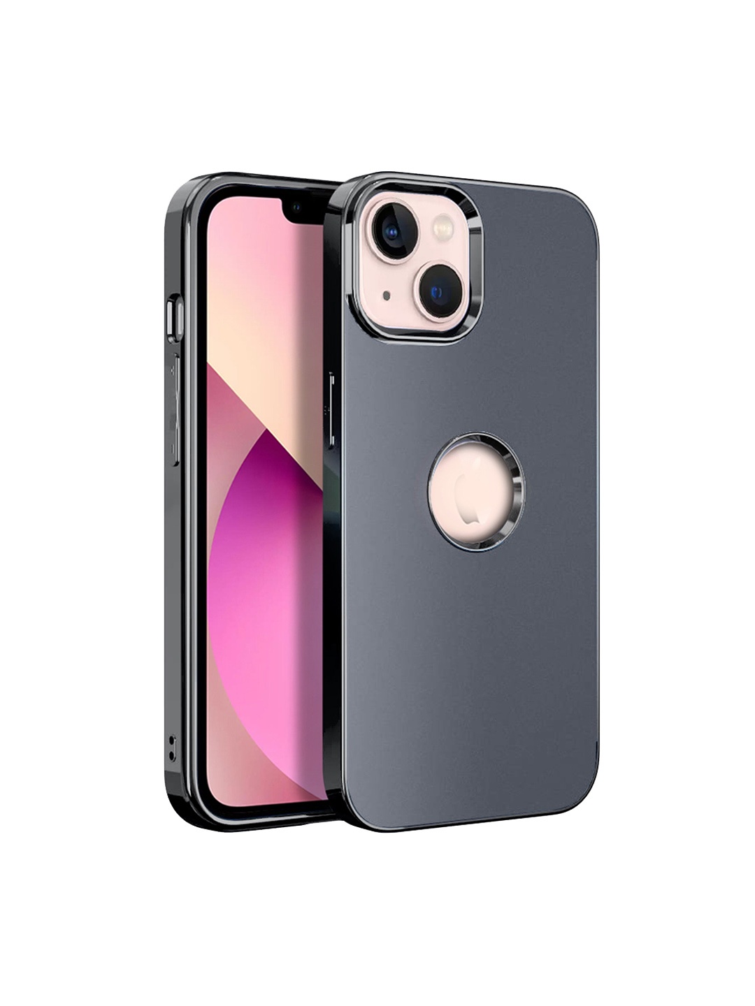 

Karwan iPhone 13 Phone Back Case With Metal Lens, Black