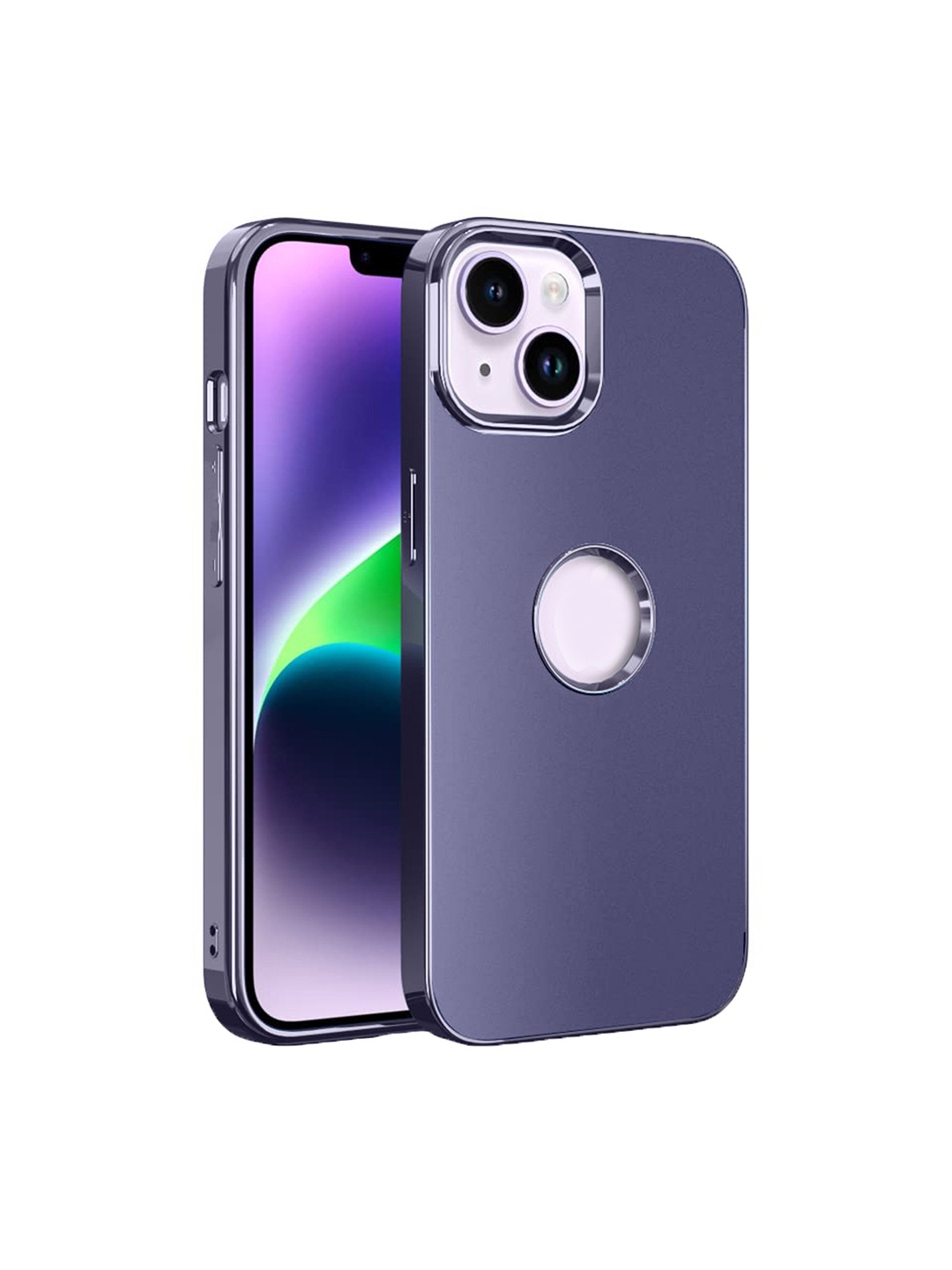 

Karwan iPhone 14 Phone Back Case With Metal Lens, Blue