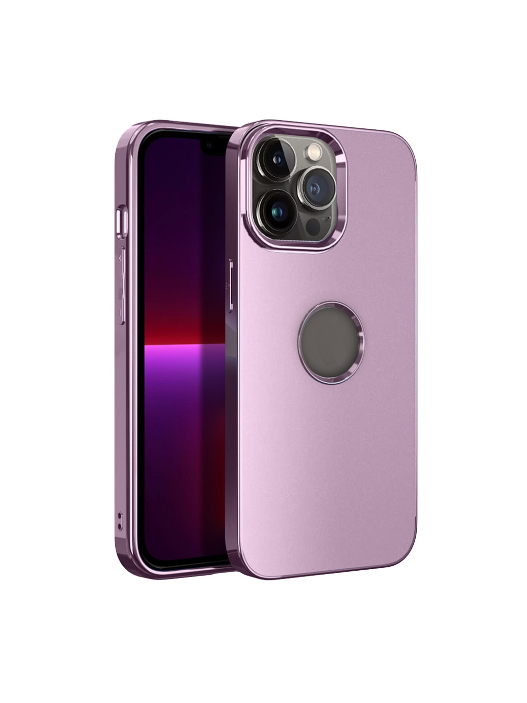 

Karwan Compatible Metal Lens iPhone 13 Pro Max Back Case, Purple