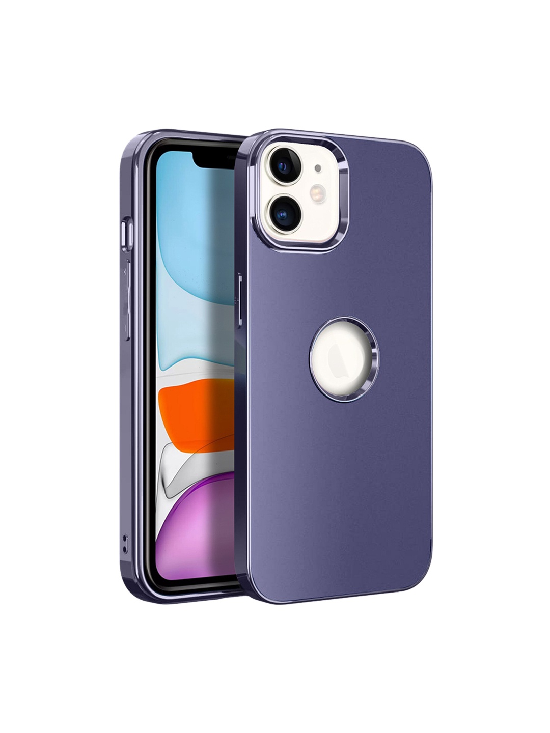 

Karwan iPhone 12 Mobile Back Case With Metal Lens, Grey