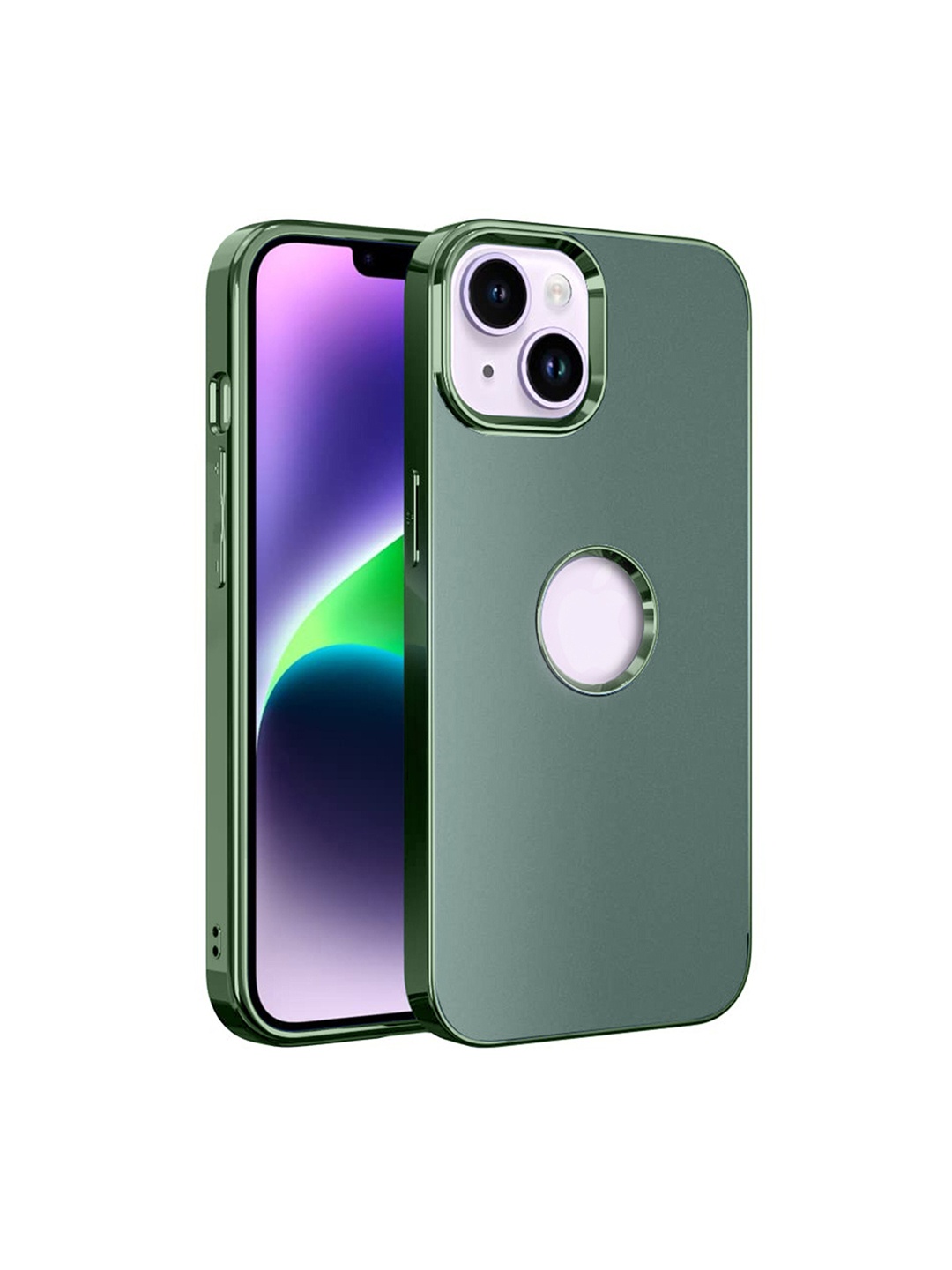 

Karwan Metal Lens Protection iPhone 14 Plus Phone Back Case, Green