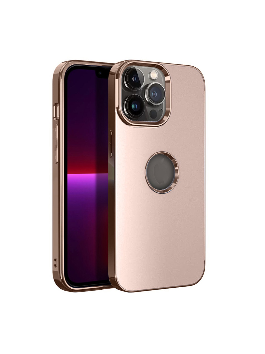 

Karwan iPhone 11 Pro Phone Back Case With Metal Lens, Pink