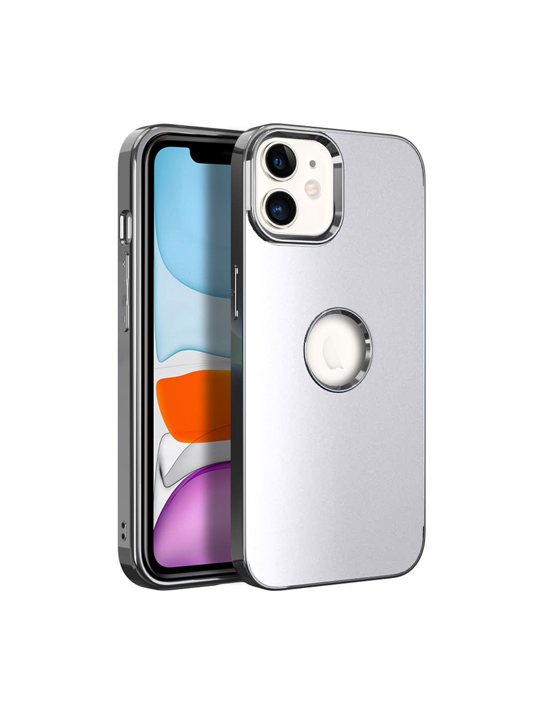 

Karwan iPhone 11 Compatible Metal Lens Back Case, White