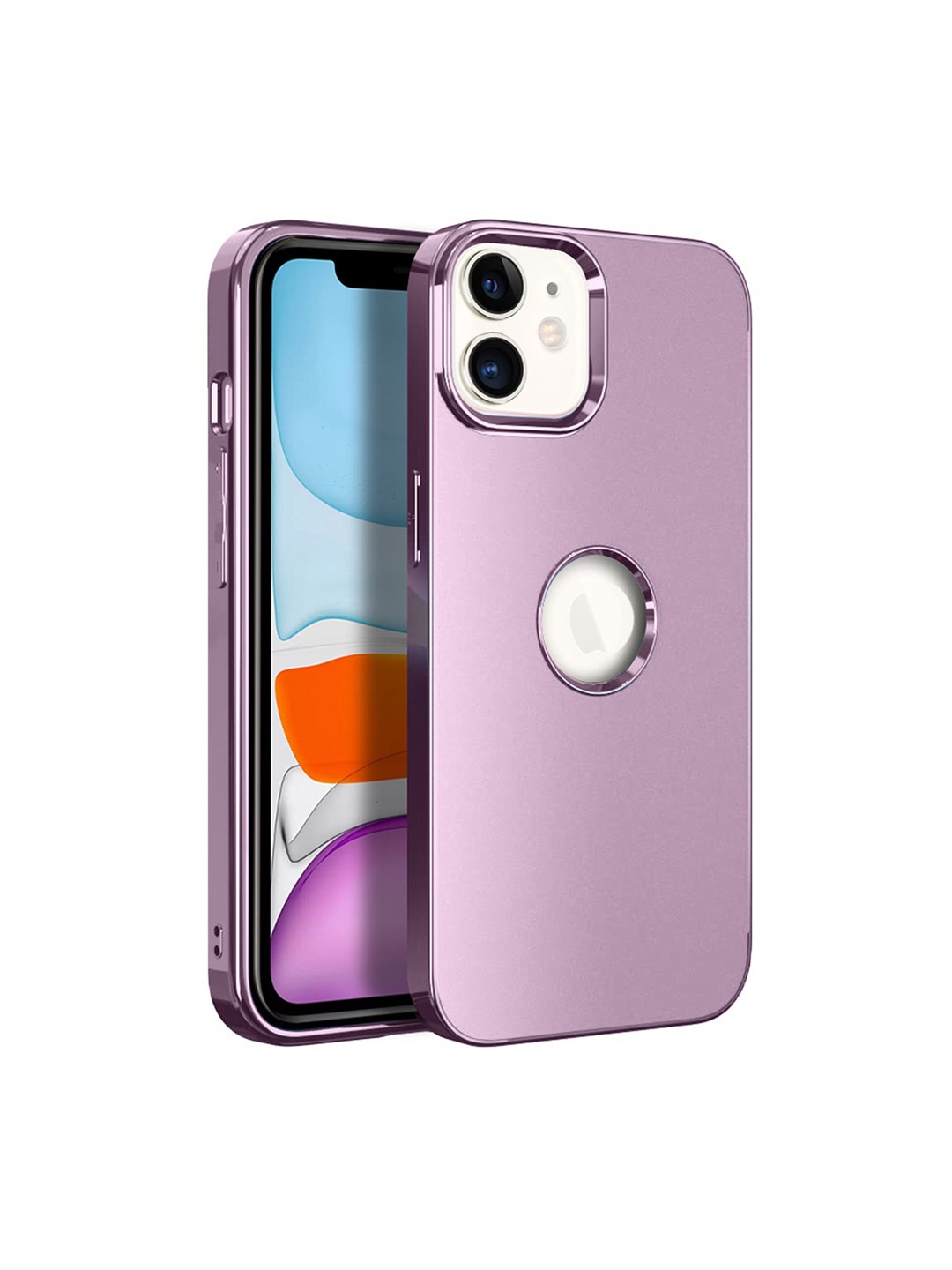 

Karwan iPhone 11 Compatible Metal Lens Back Case, Purple