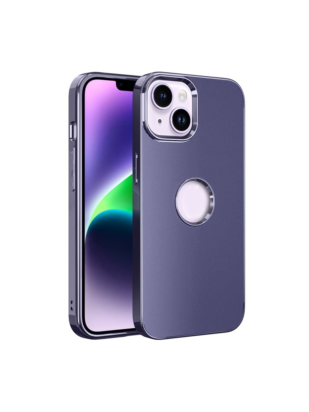 

Karwan iPhone 14 Plus Compatible Metal Lens Back Case, Grey