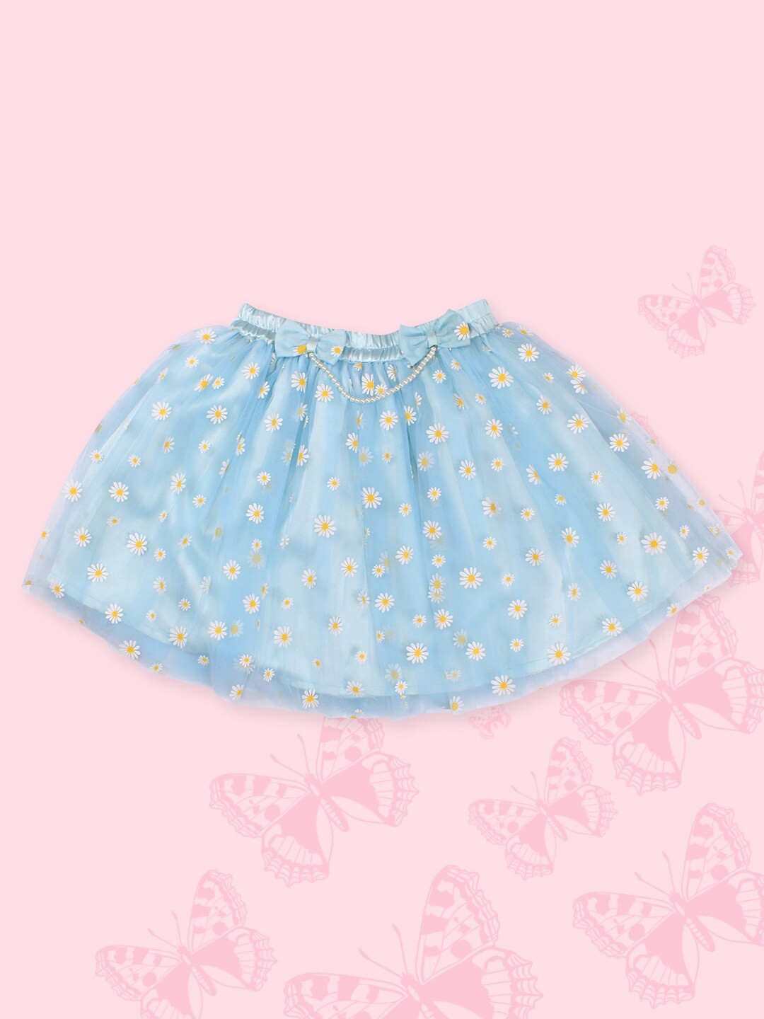 

CUTECUMBER Girls Embellished A-line Above Knee Length Skirts, Blue