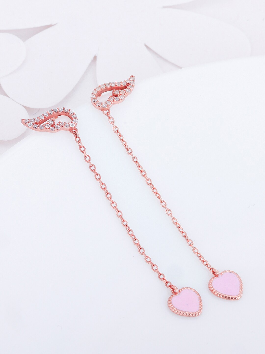 

GIVA 925 Sterling Silver & Rose Gold-Plated Contemporary Drop Earrings