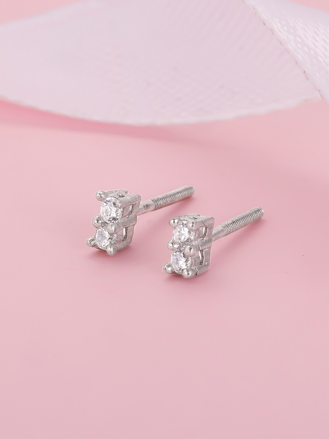 

GIVA 925 Sterling Silver & Rhodium-Plated Zircon Contemporary Studs Earrings