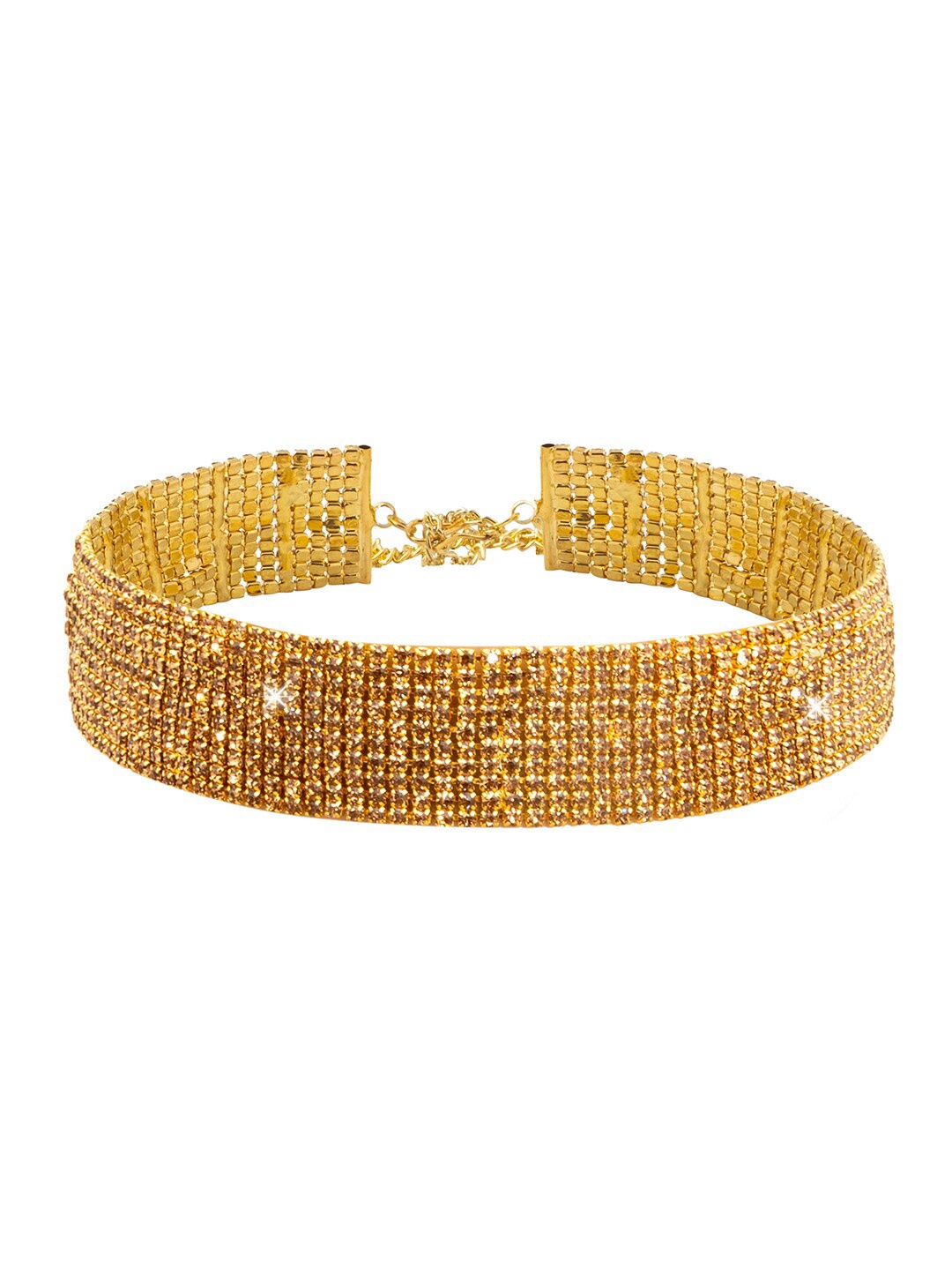 

Shining Jewel - By Shivansh Gold-Toned Brass Silver-Plated Necklace