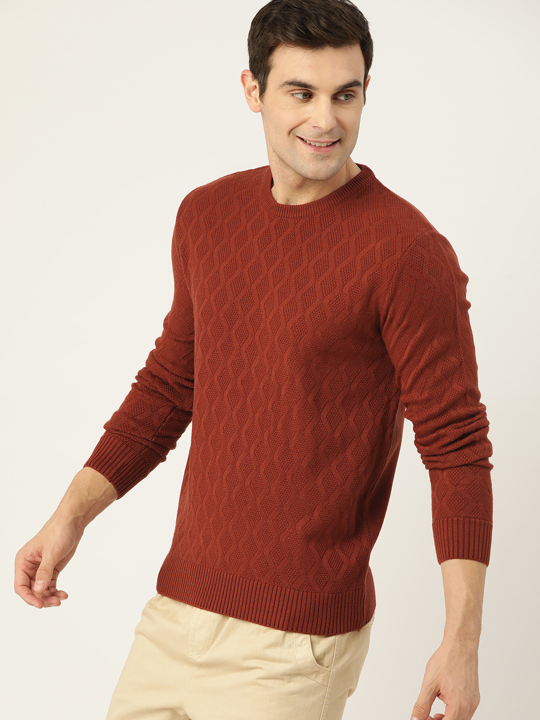 

Mast & Harbour Self Designed Acrylic Pullover, Maroon