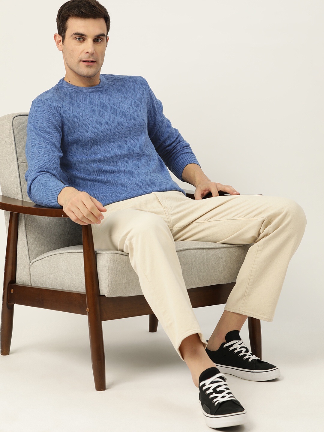 

Mast & Harbour Self Designed Acrylic Pullover, Blue