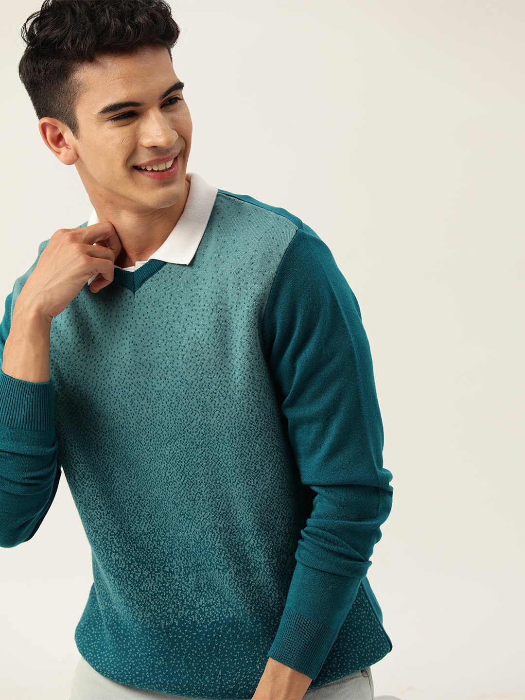 

Mast & Harbour Self-Designed Acrylic Pullover, Teal