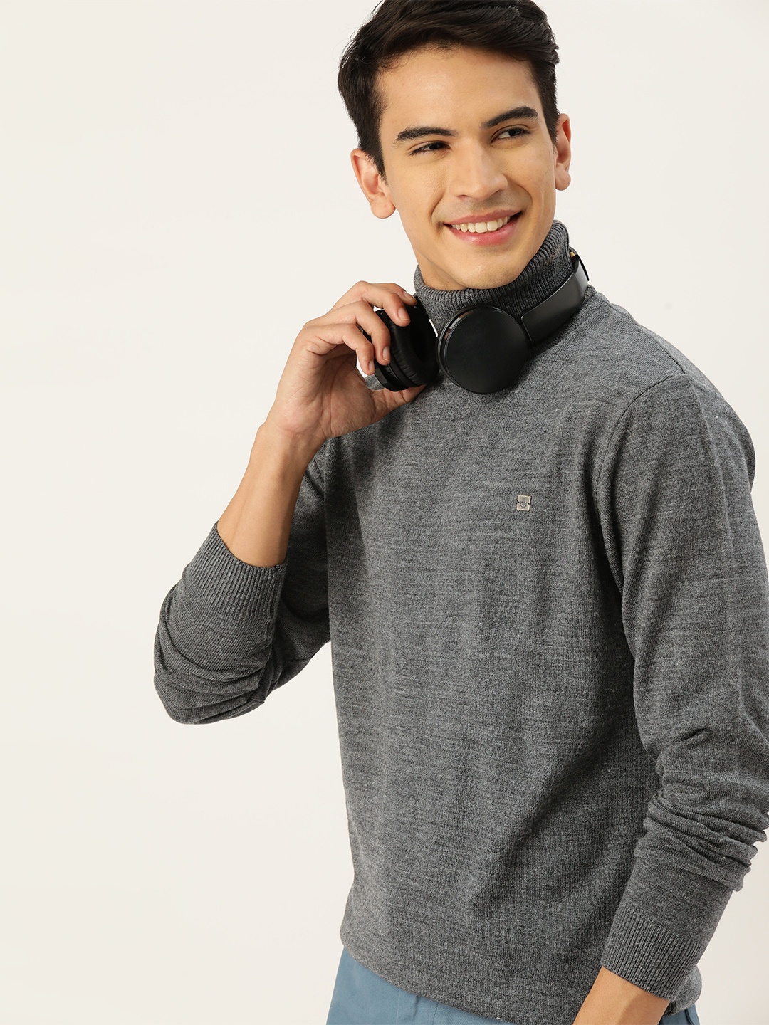 

Mast & Harbour Melange Effect Turtle Neck Acrylic Pullover, Charcoal