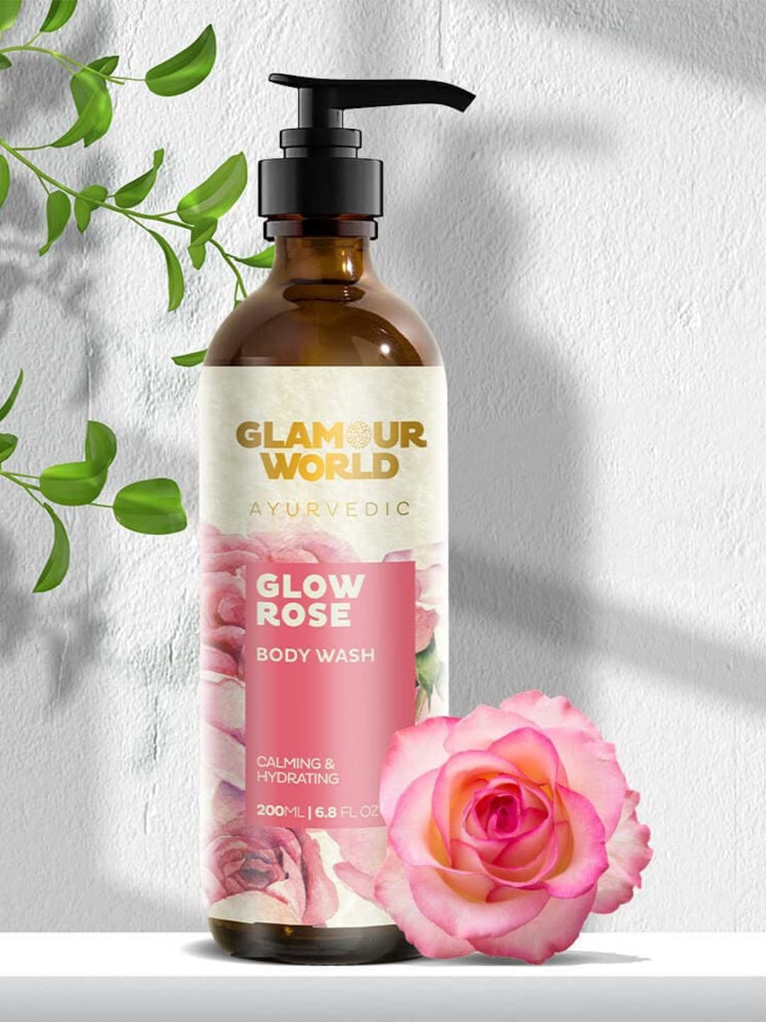 

Glamour World Ayurvedic Glow Rose Body Wash-200 ml, Pink