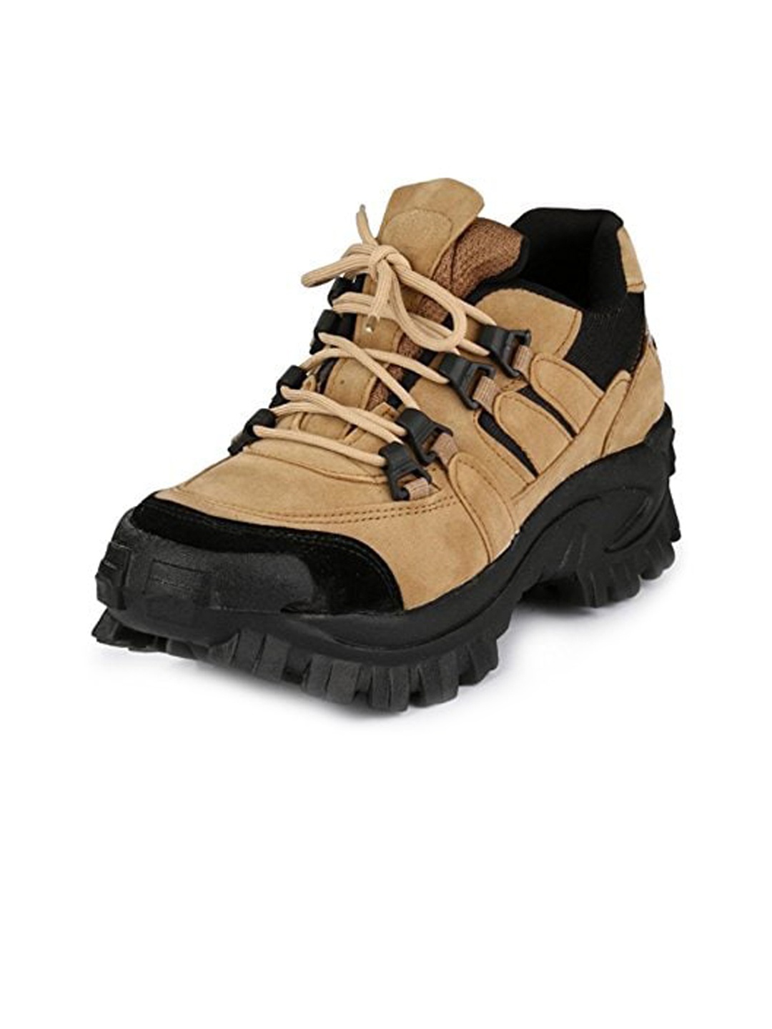 

aadi Men Lightweight Comfort Insole Contrast Sole Trekking Shoes, Beige