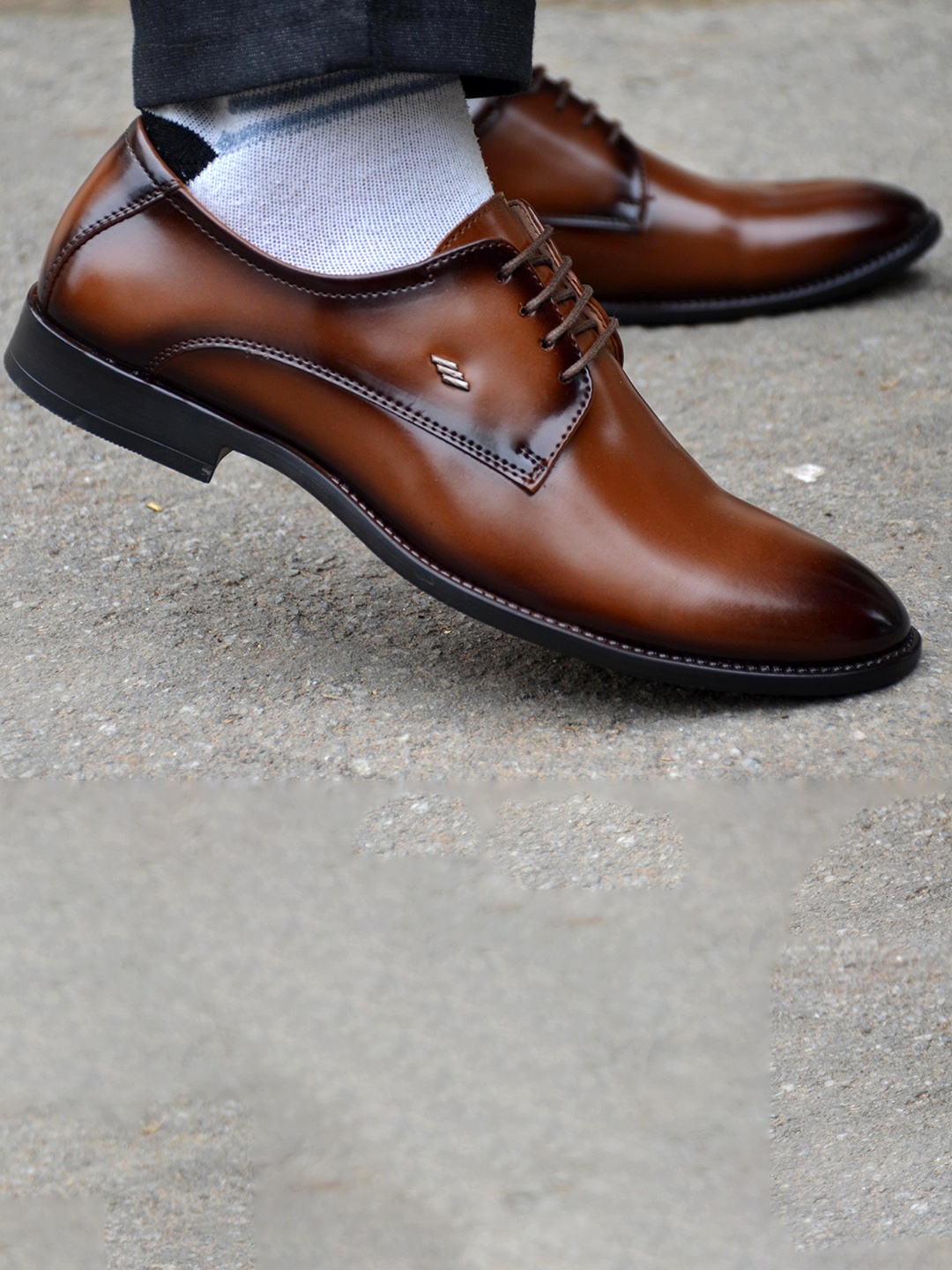 

aadi Men Comfort-Fit Formal Derbys, Tan