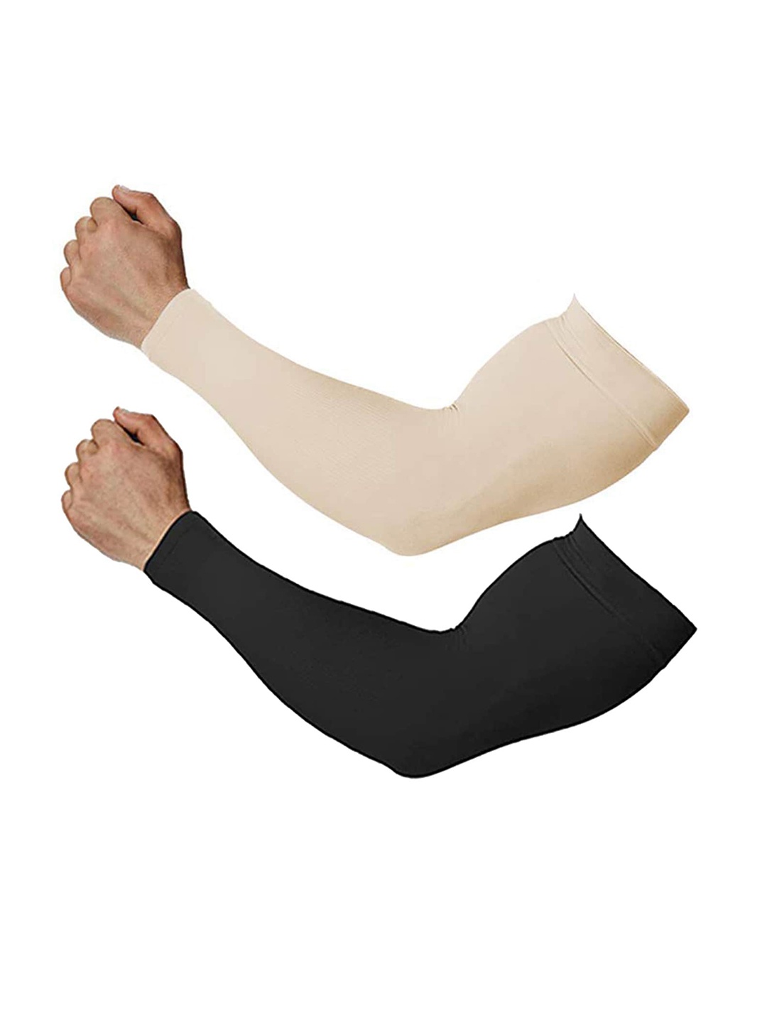 

Aadikart Pack Of 2 Compression Cool Arm Sleeve for UV Sun Protection, Beige