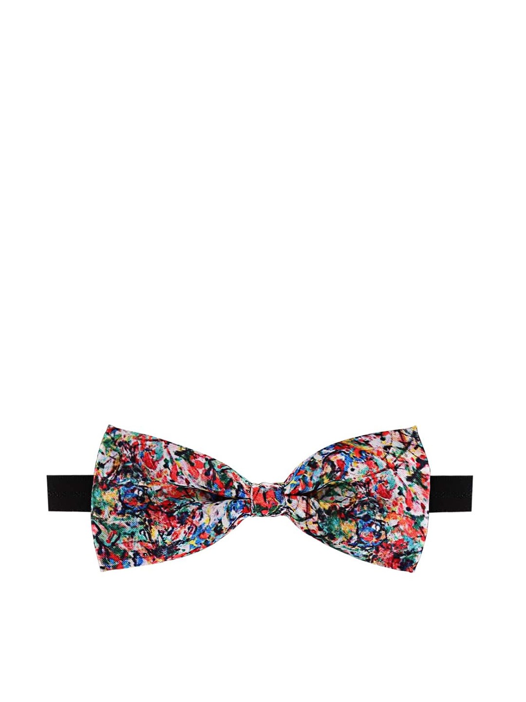 

Blacksmith Men Abstract Printed Satin Bow Tie, Red