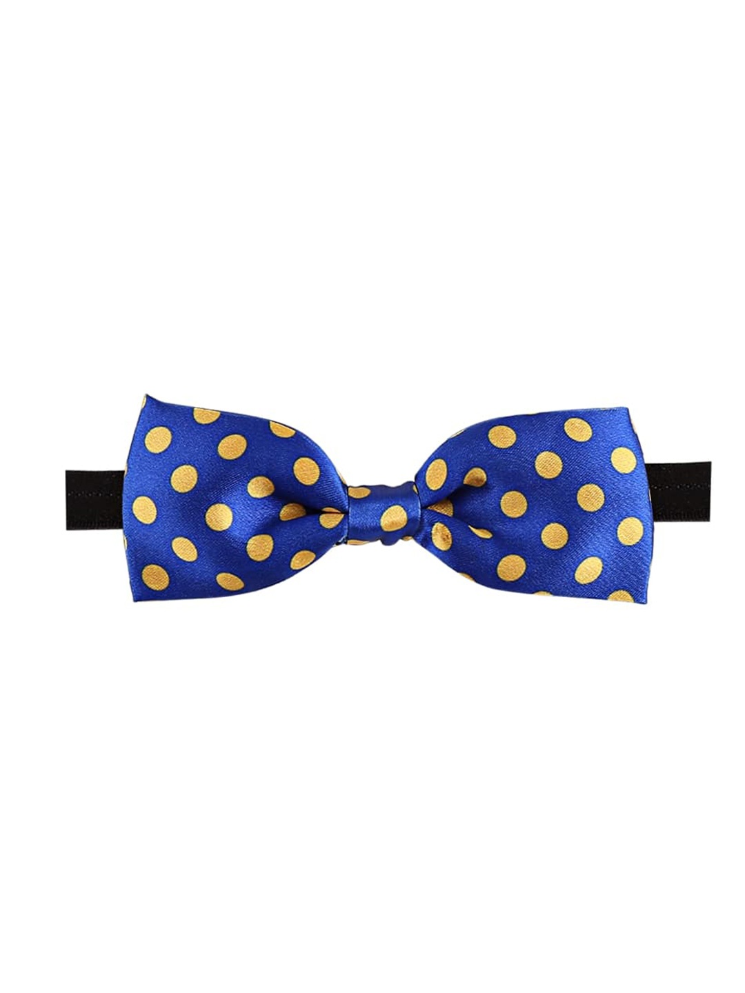 

Blacksmith Men Polka Dot Printed Satin Bow Tie, Blue