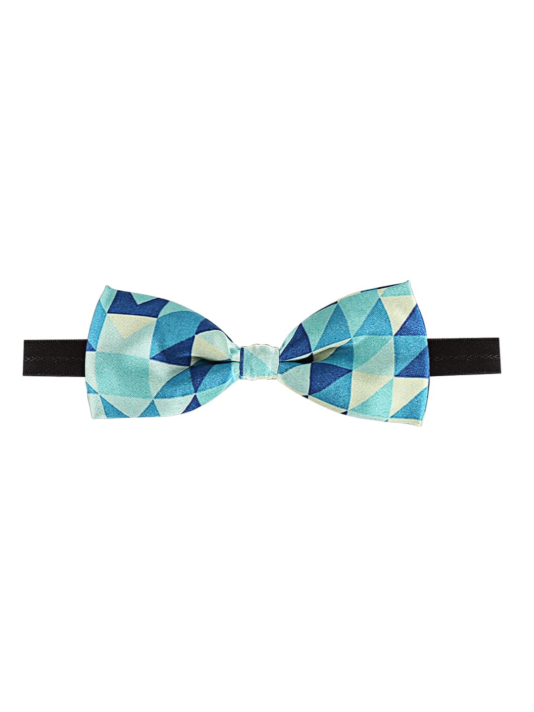 

Blacksmith Men Printed Satin Bow Tie, Blue