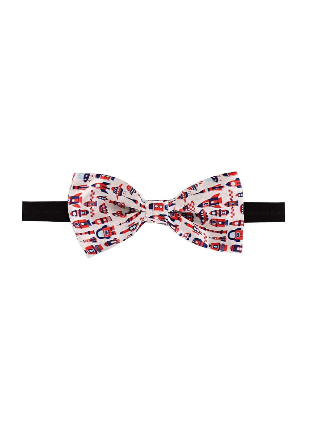 

Blacksmith Men Printed Bow Tie, White