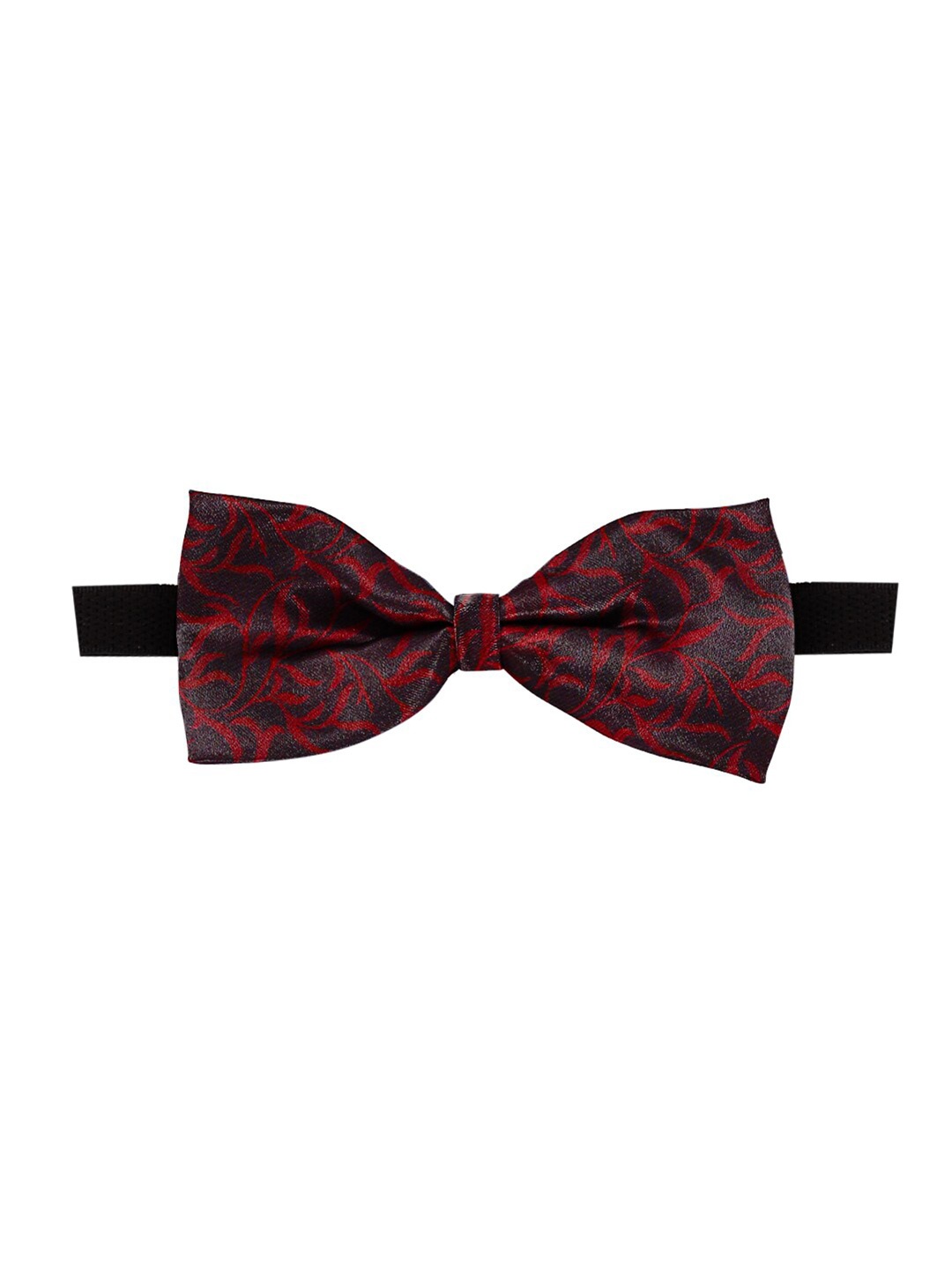

Blacksmith Men Woven Design Satin Bow Tie, Black