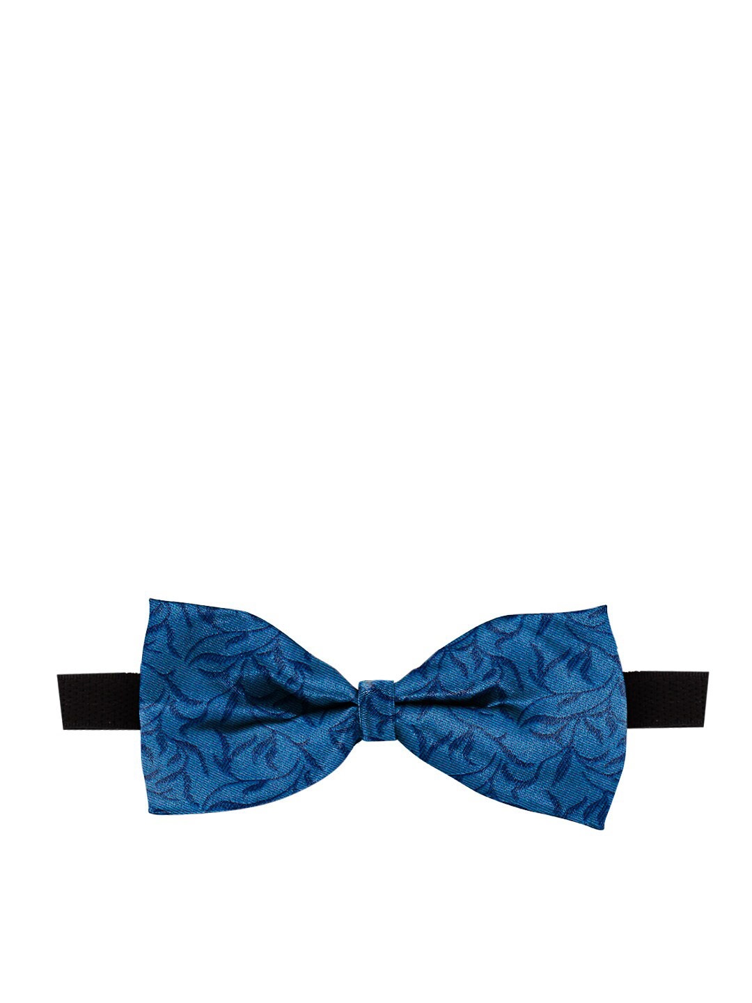 

Blacksmith Men Woven Design Bow Tie, Blue