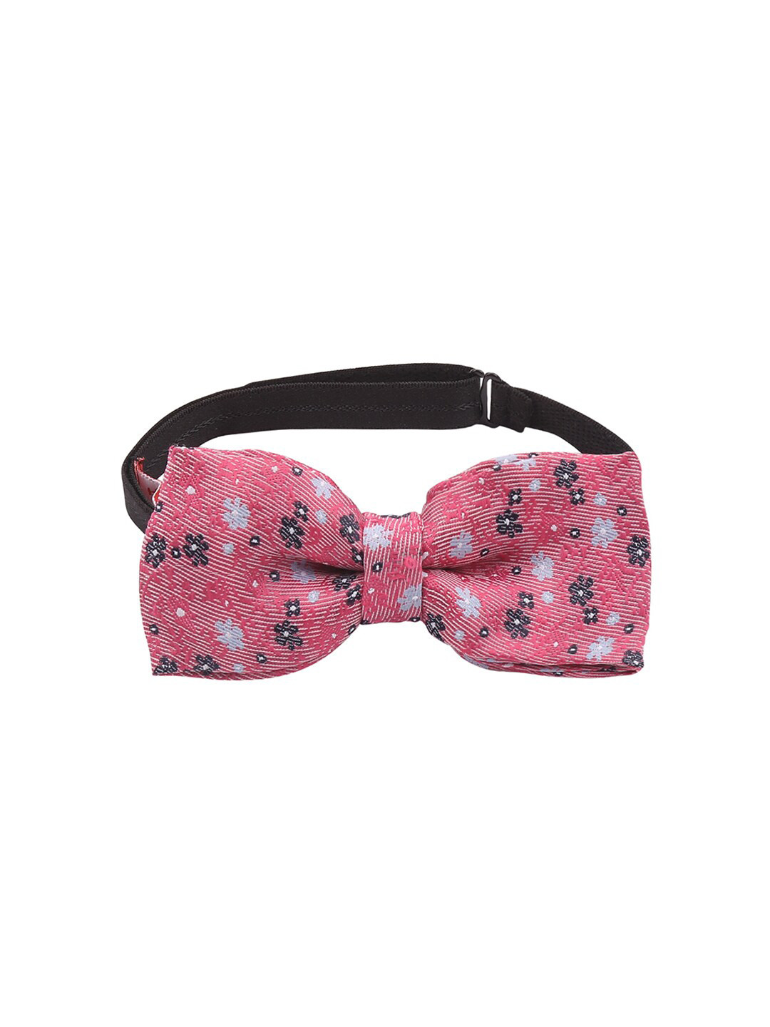 

Blacksmith Men Floral Woven Design Satin Bow Tie, Pink